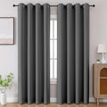 CUCRAF Light Grey Blackout Curtains 90 inch Length 2 Panels Set, Room Darkening by CUCRAF