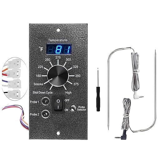 Digital Thermostat Kit for Traeger Control Panel Kit Parts Replacement, Upgrade Digital Thermometer Pro Controller Temperature Control Board for Traeger Pellet Grills, with Dual Meat Probes