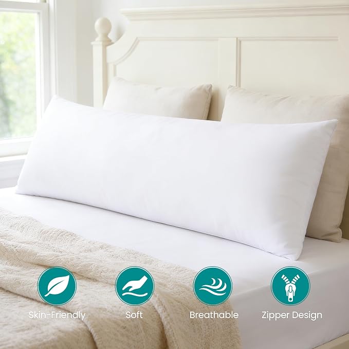 Oubonun 21x54 Full Body Pillow for Adults, Big Long Bed Pillow for Sleeping - Image 2