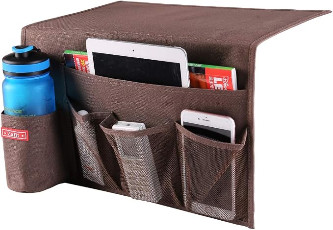 Zafit 5 Pockets Bedside Caddy, Bedside Storage Organizer by ZAFIT