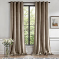 MIULEE Velvet Curtains Light Taupe 52 x 96 Inch Length Set of 2 | Grommet Drapes by MIULEE