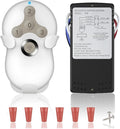 Universal Ceiling Fan Remote Control Kit, 3-Speed Fan and Dimmer Light Control, Easy DIY Install, Replacement for Hunter Hampton Bay Harbor Breeze Litex and More Brands (Models 99122, 99123, 99600)