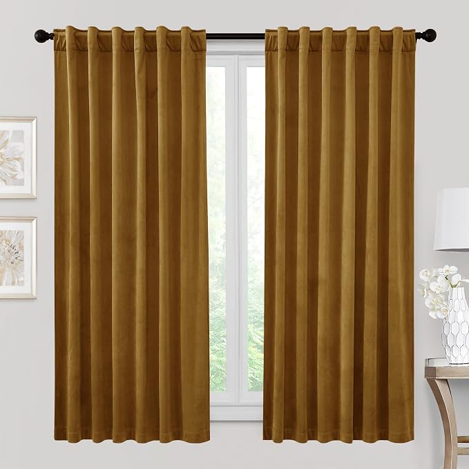 RYB HOME Velvet Room Darkening Curtains by RYBHOME
