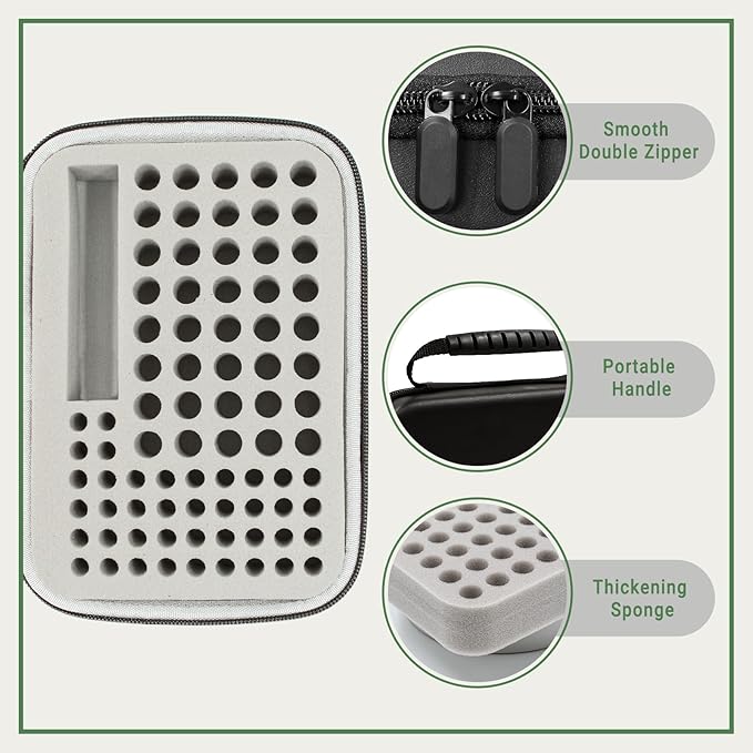stukcaze Battery Organizer Storage Case with Tester for AA AAA Button Battery Holder Carrying 3 Batteries Variety Pack 88 Batteries Zipper Mesh Bag (Batteries Not Included)