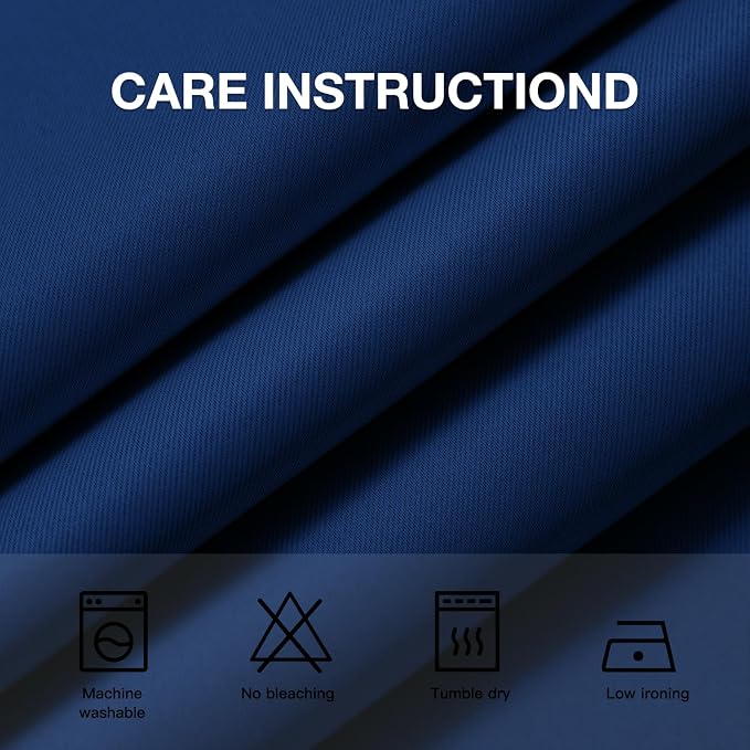 COSVIYA Grommet Room Darkening Royal Blue Curtains 54 inch - Image 6