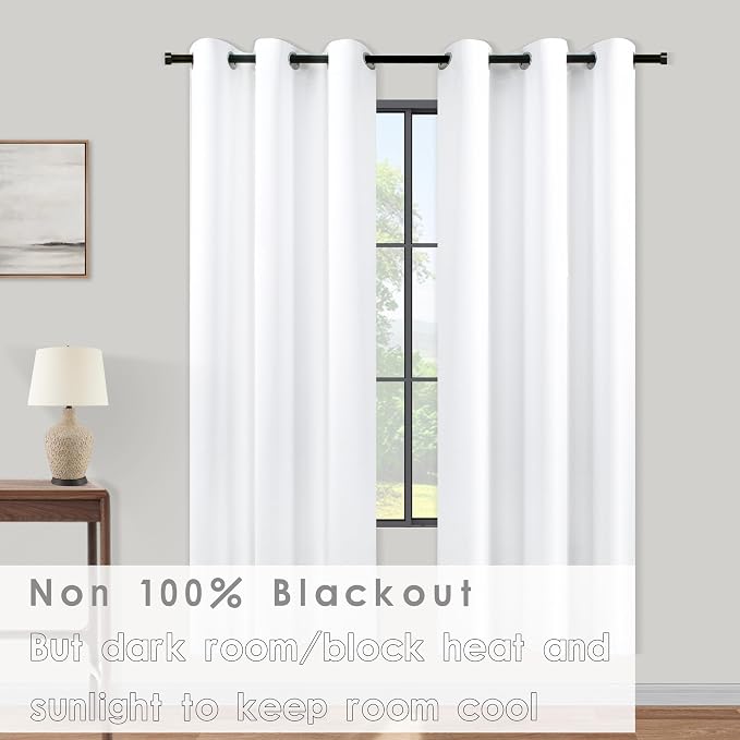 KOUFALL White Room Darkening Curtains 72 Inches Long - Image 3