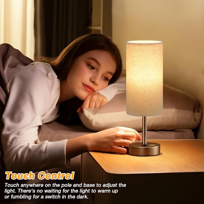 Dicoool Bedside Table Lamp for Bedroom - Image 2