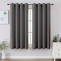 CUCRAF Light Grey Blackout Curtains 45 inch Length 2 Panels Set, Room Darkening by CUCRAF