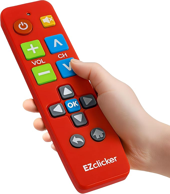 Samsung Replacement TV Remote Compatible with Samsung TV's ONLY (Red) Big Button TV Remote Control, Simplified and Easy to Use (2xAAA Batteries not Included)