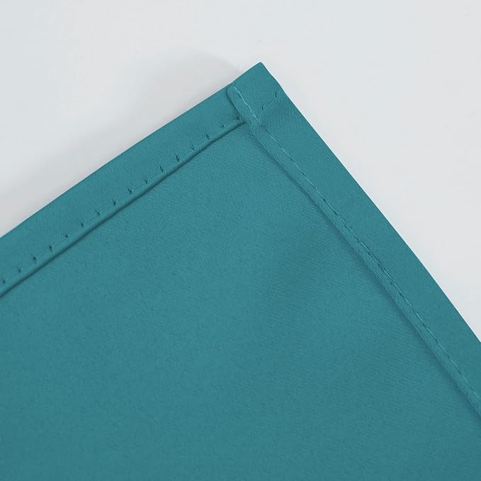 Blackout Curtains 66 x 54 Inch Long Sea Teal Curtains Set of 2 Panels Room - Image 7