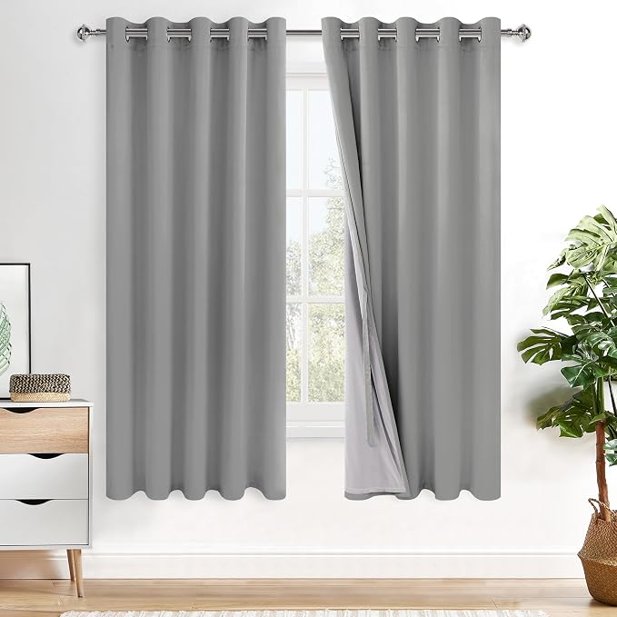 XWZO 100% Blackout Curtains 63 Inches Long by XWZO