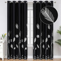 Black Blackout Curtains & Drapes 90 Inches Long by ESTELARTEXTILER