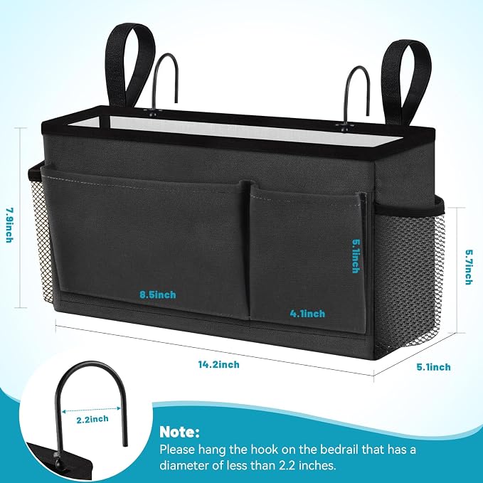 BlissTotes Bedside Caddy, Dorm Storage - Image 5