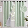 YoungsTex Sage Green Linen Blackout Curtains 72 Inch Length by YoungsTex