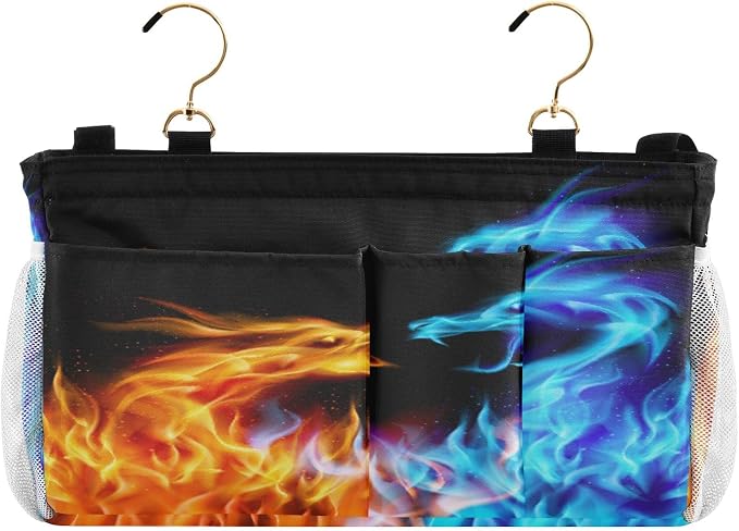 Dragons Fire tag8 Bedside Caddy Storage Bag Bedside Organizer - Image 2