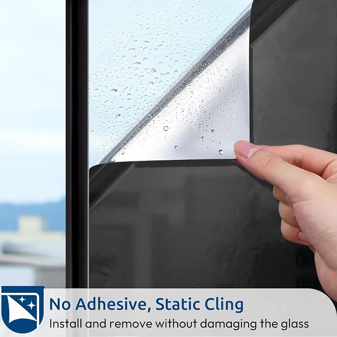 rabbitgoo Window Privacy Film One Way, 17.5" x 157.4", Heat Sun Blocking Anti - Image 7