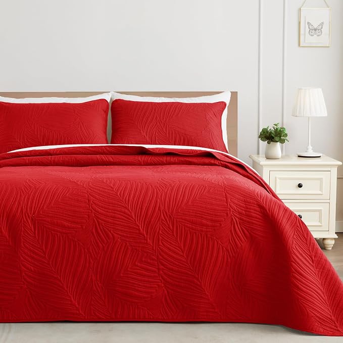 Exclusivo Mezcla 3-Piece King Quilt Bedding Set, Soft Microfiber Bedspreads | by ExclusivoMezcla