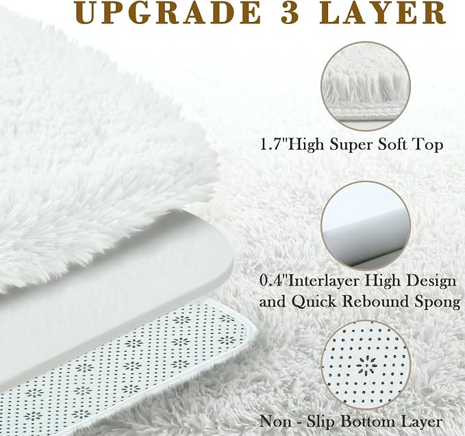 Area Rugs 10x14 for Living Room, Upgrade Fuzzy Plush Carpet for Bedroom Dorm - Image 4