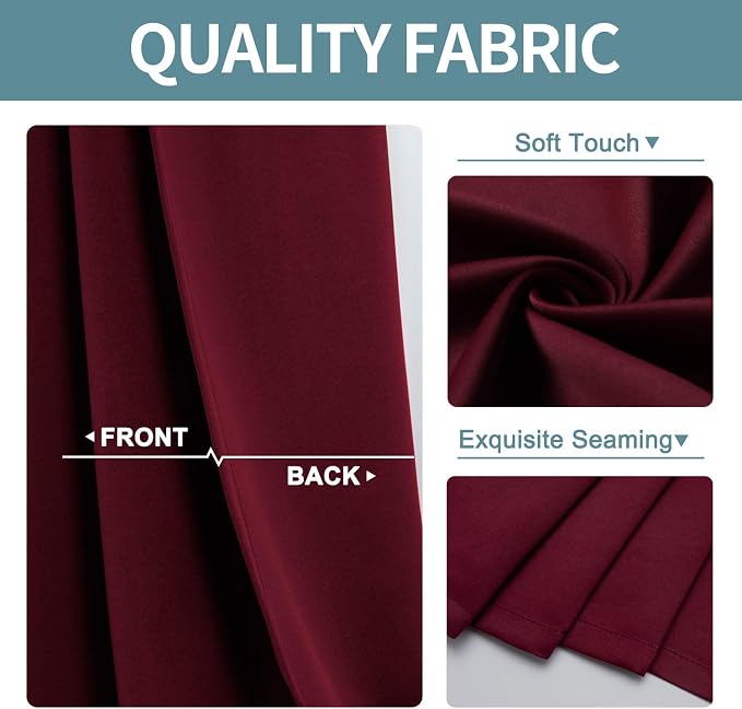 ChrisDowa Blackout Curtains Door Curtain Doorway Closet Drapes, 1 Panel | 52W x - Image 4