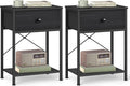 SONGMICS Bedside Table with Drawer, Nightstand with Lower Shelf by SONGMICSbySONGMICSHOME