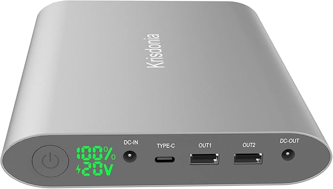 Krisdonia Portable Laptop Charger 185Wh/50000mAh External Battery Pack Power Bank for Laptop, Tablet, Projector, Smartphone and Others
