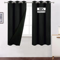 Black Thermal Blackout Curtains/40 x 72 Inch/Set of 2 Panels Room Darkening by Lemomo