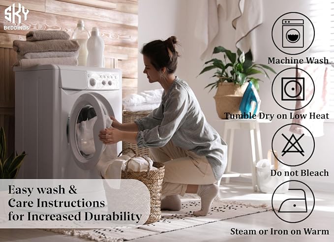 SKY BEDDINGS - Full Size Ruffled Bed Skirt with Split Corners - 12 Inch Drop Dust Ruffle Bed Skirt with Platform Three Sided Coverage - 100% Microfiber, Navy Blue