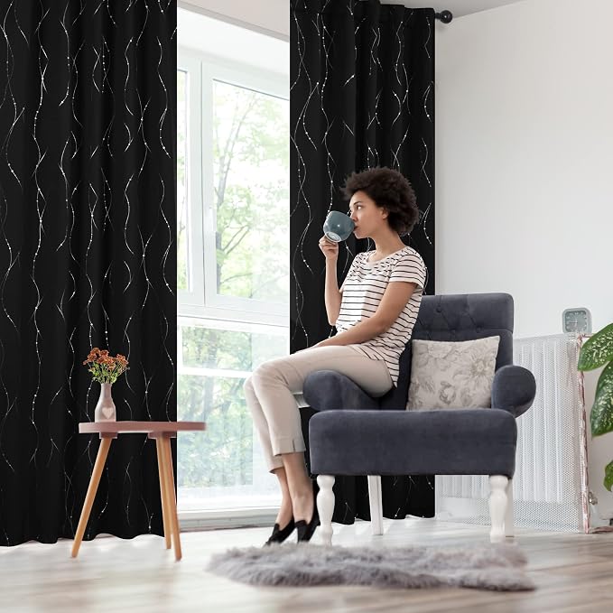 Deconovo Blackout Back Tab Curtains - Image 8