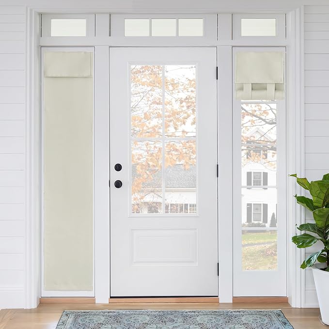 RYB HOME Sidelight Curtains for Front Door, Skinny Narrow Window Curtains | by RYBHOME