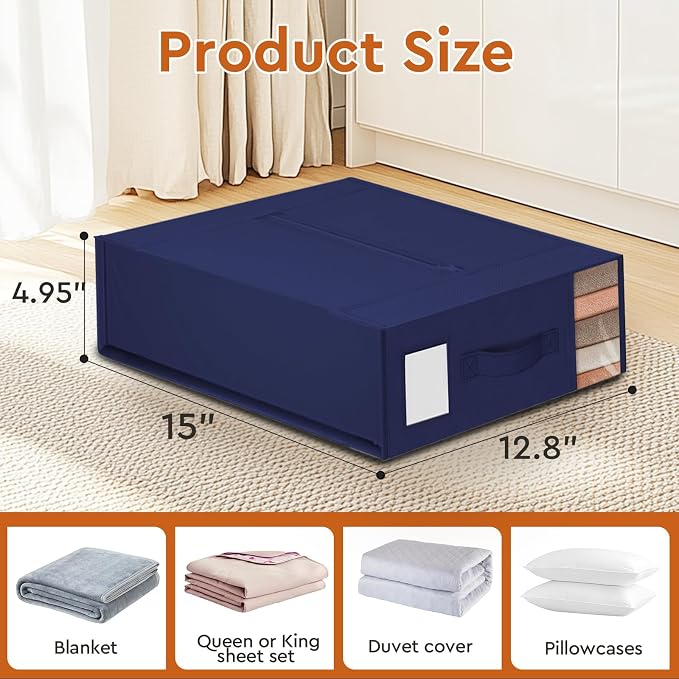 StorageTastic 6 Pack Bed Sheet Closet Organizers and Storage, Sturdy Foldable - Image 2