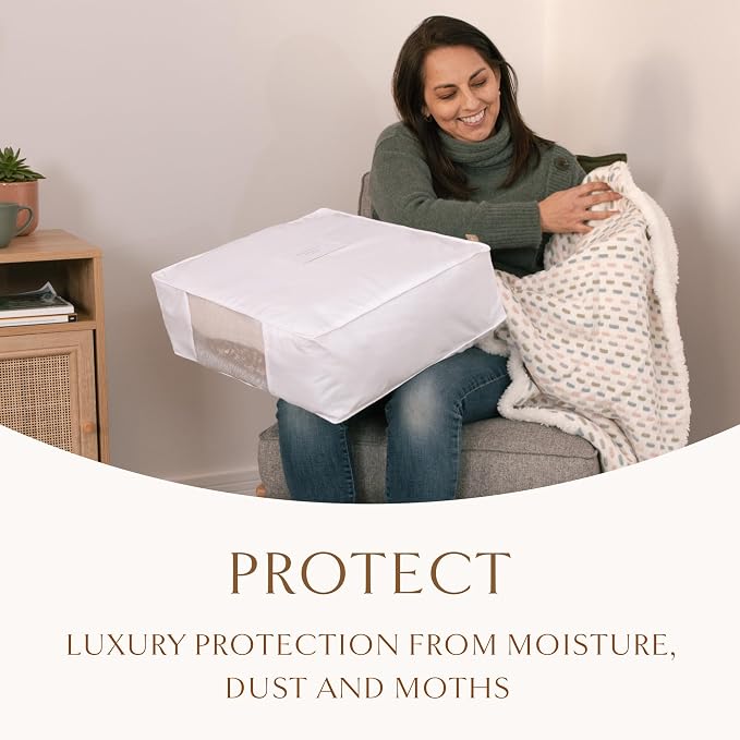 Luxury Organic Cotton Sweater and Blanket Storage Bag 20 Inch | Fits 9 Fine - Image 5