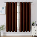 CUCRAF Brown Blackout Curtains 54 inch Length 2 Panels Set, Room Darkening by CUCRAF