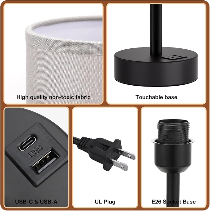 Dicoool Bedside Table Lamp for Bedroom - Image 6