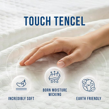 Luxury California King Size Tencel Waterproof Mattress Protector Deep Pocket - Premium Cooling Bed Cover Pad - Hypoallergenic & Allergy-Friendly - Oeko-Tex Certified - Ultra Soft & Breathable