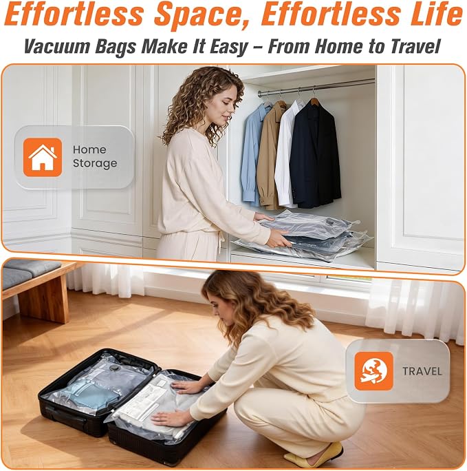 12 Pack Vacuum Storage Bags for Travel - Image 9