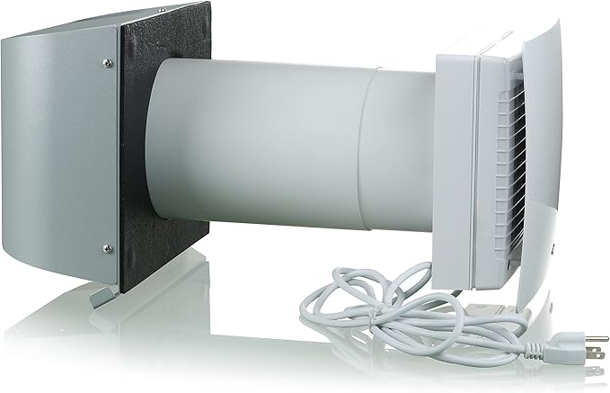 VENTS-US TwinFresh Comfo RB1-50-2 - Ductless ERV Through-the-Wall Single Room Ventilation Fan, 30 CFM, Energy Recovery Ventilator with Remote Control and Humidity Sensor