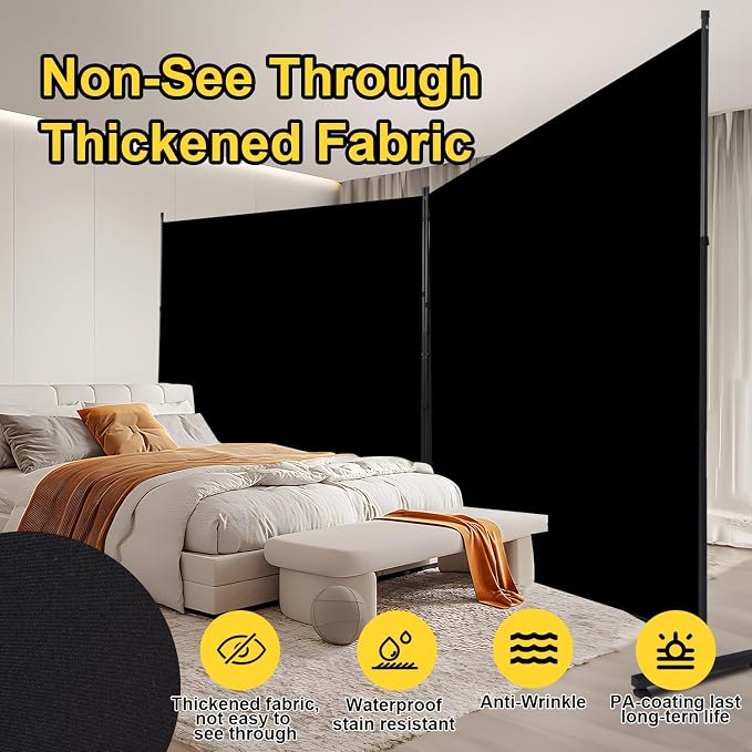Room Divider Folding Privacy Screens, 6FT Tall Divider - Image 2