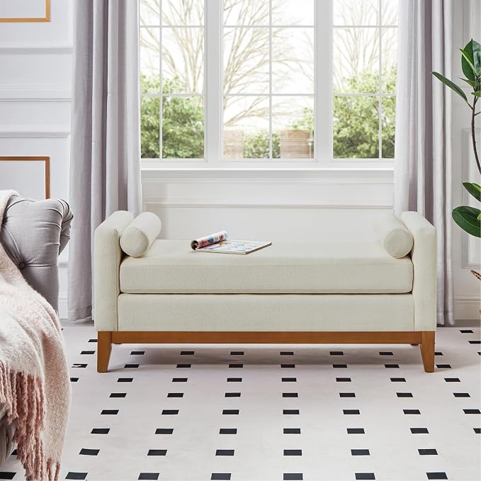 51" End of Bed Bench for Bedroom Living Room - Image 5