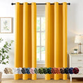 MIULEE Blackout Curtains for Bedroom 2 Panels 40 x 84 Inch Long Yellow | by MIULEE