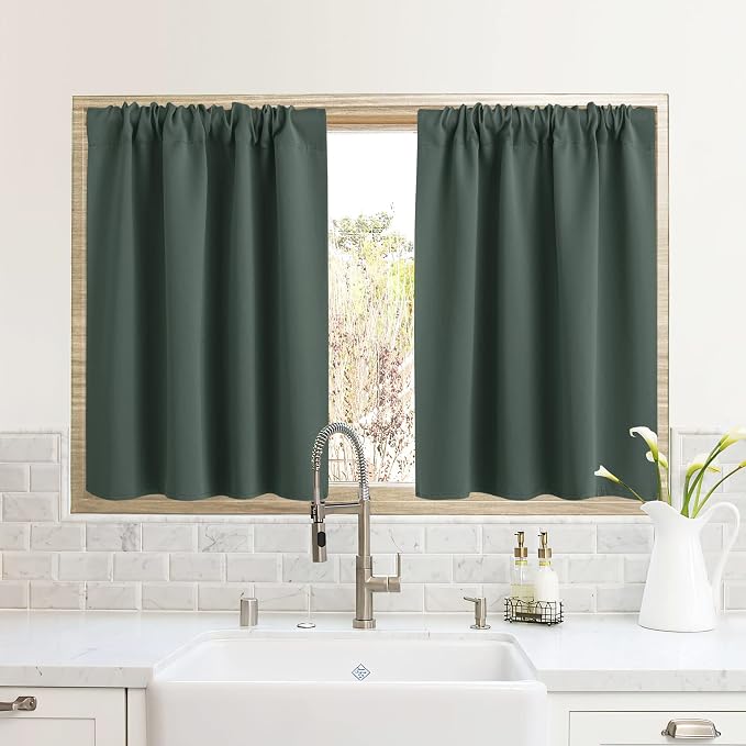 RYB HOME RV Curtains for Camper Windows, Mini Small Blackout Curtain Tiers | by RYBHOME