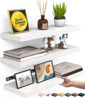 BAYKA White Floating Shelves 15.7in, Wall Mounted by Bayka