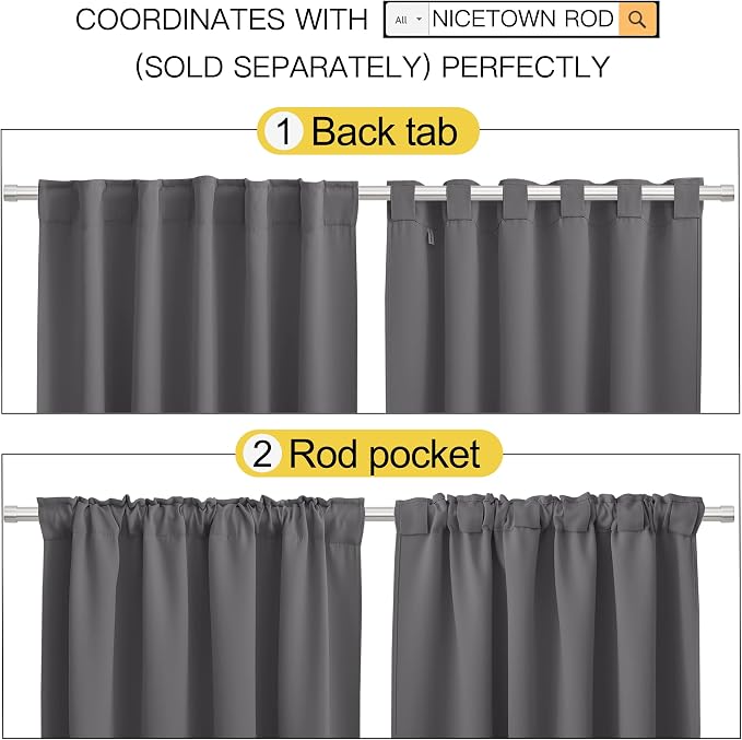 NICETOWN Blackout Curtain Panels - Image 3