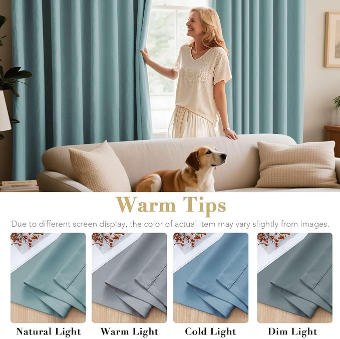 H.VERSAILTEX Blackout Curtains for Bedroom Thermal Insulated Room Darkening - Image 5
