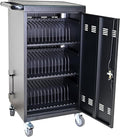 TIOPLY Laptop Charging Cart, 45 Device Tablet Storage Carts for iPad Up to 16.3-inch Screen Size, Mobile Charging Station for Classroom, with Cord Organizer,Black