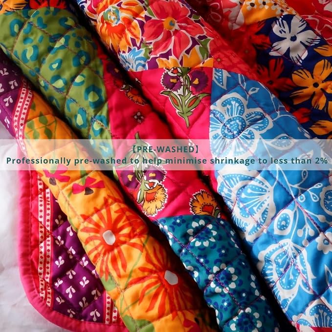 Twin Quilt Set - Washed Quilted Patchwork Comforter Coverlet, Lightweight - Image 5