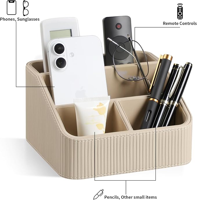 Small Remote Control Holder Bedside Nightstand Organizer Desk Caddy | 4 - Image 4