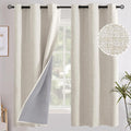 YoungsTex Linen Blackout Curtains 63 Inch Length by YoungsTex