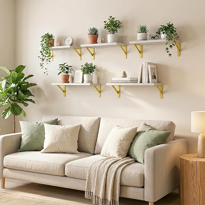 Fixwal Wall Floating Shelves for Home Decor | Wood Shelves, Natural Grain - Image 2