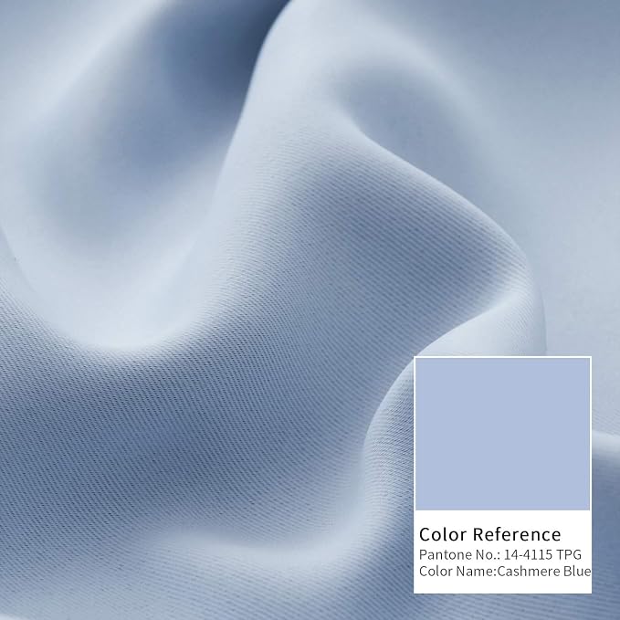 BGment Light Blue Room Darkening Curtains 45 Inches Long - Image 7