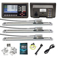 Baykunl 3 Axis Digital Readout DRO Display KIT 16" x 32" x 18" Travel Length High Accuracy IP67 5um 420mm+820mm+470mm Travel Magnetic Scale for Mill Milling Machine Tool RPM Function Included